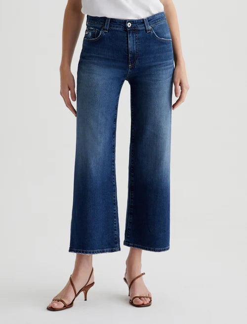 AG Women's Saige AG-ed™ Mid-Rise Wide Leg Crop Denim