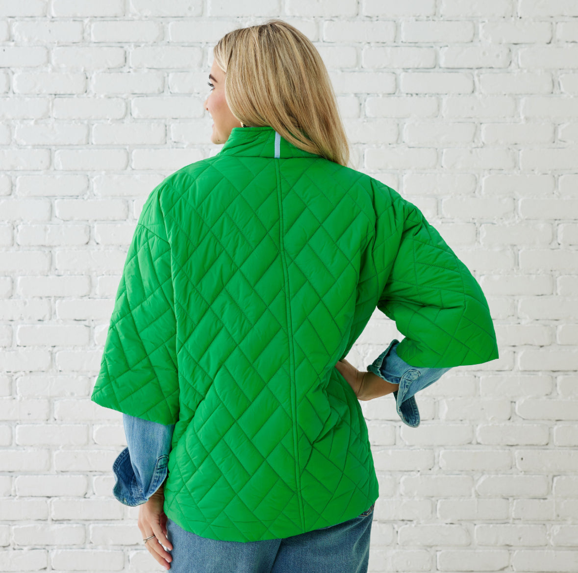 Caryn Lawn Penny Puffer- Kelly Green