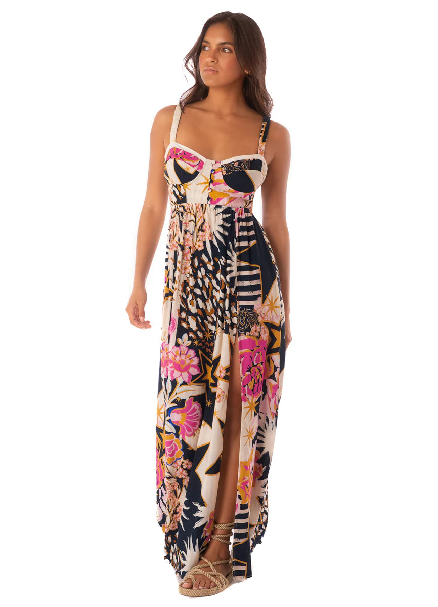 Maaji Patchwork Rose Evangeline Long Dress