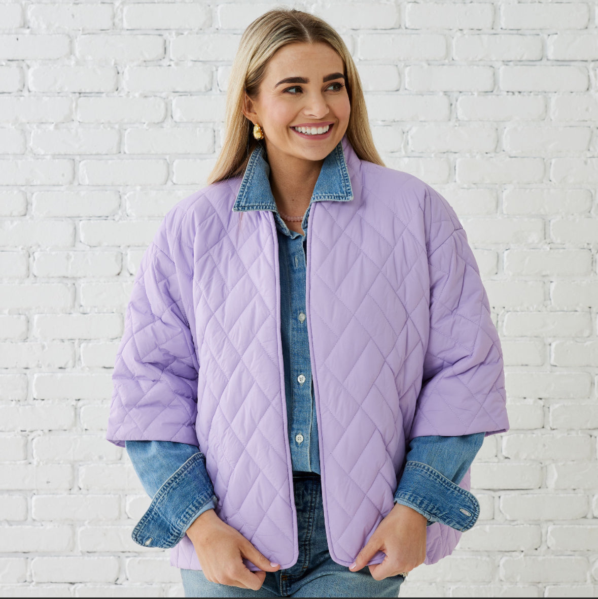 Caryn Lawn Penny Puffer- Lavender
