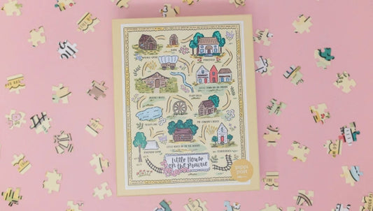 Pippi Post Little House on the Prairie Map - 500 Piece Jigsaw Puzzle