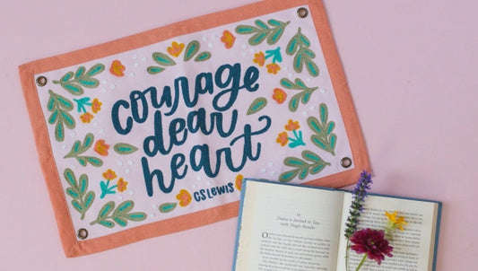 Pippi Post Courage Dear Heart Canvas Banner