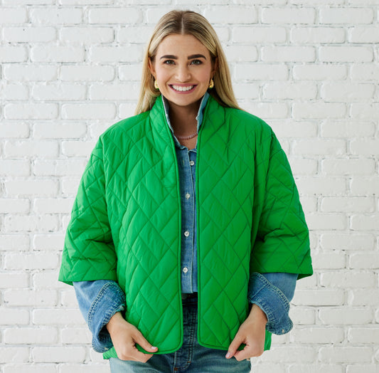 Caryn Lawn Penny Puffer- Kelly Green