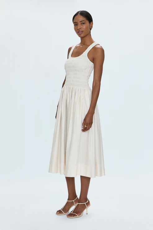 Pistola Women's Alessia Smocked Drop Waist Dress- Shell
