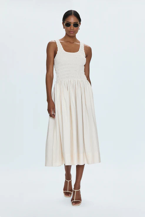 Pistola Women's Alessia Smocked Drop Waist Dress- Shell