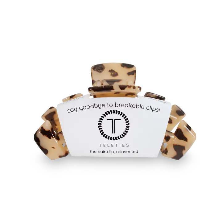 Teleties Classic Hair Clip | Medium | Blonde Tortoise
