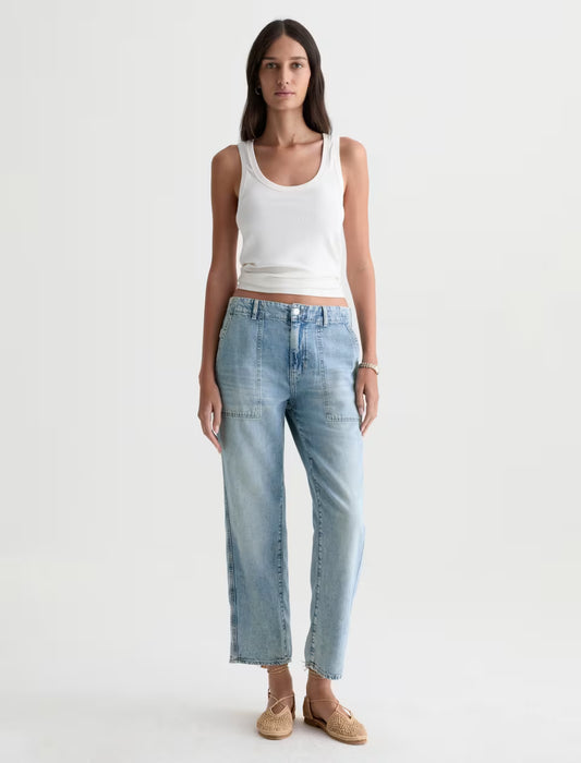 AG Analeigh 360° Pant Mid-Rise Utility Linen Denim