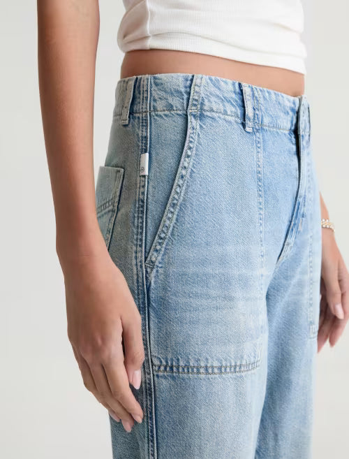 AG Analeigh 360° Pant Mid-Rise Utility Linen Denim