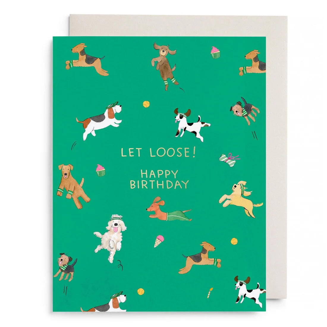 E.Frances Off Leash Birthday Greeting Card