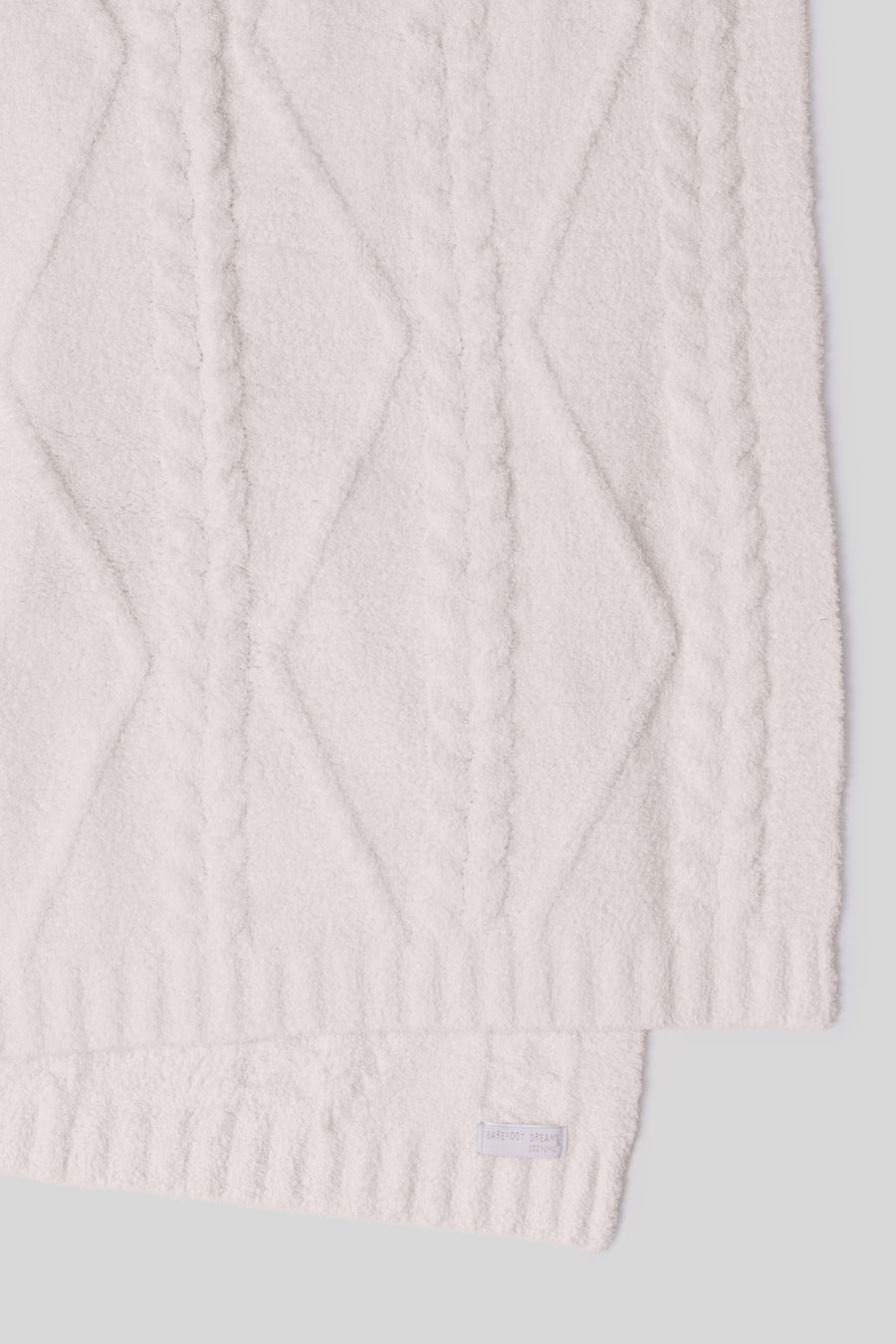 Barefoot Dreams CozyChic® Fisherman Cable Throw- Cream