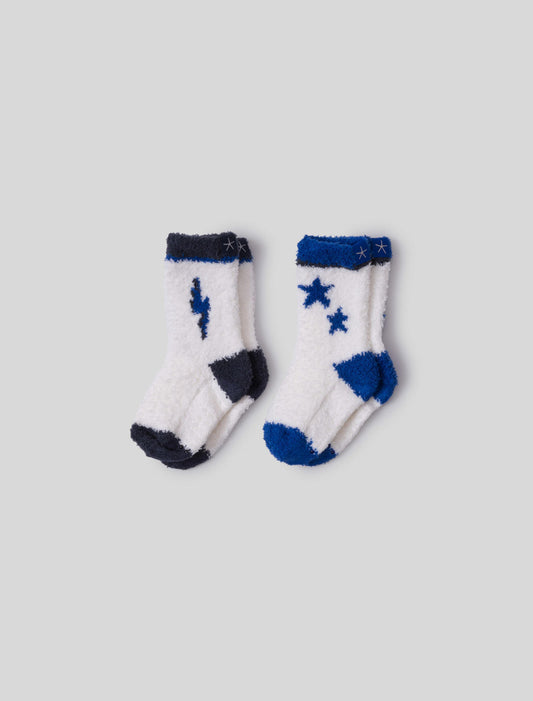 Barefoot Dreams CozyChic® Toddler Space Adventure Sock Set- Cobalt
