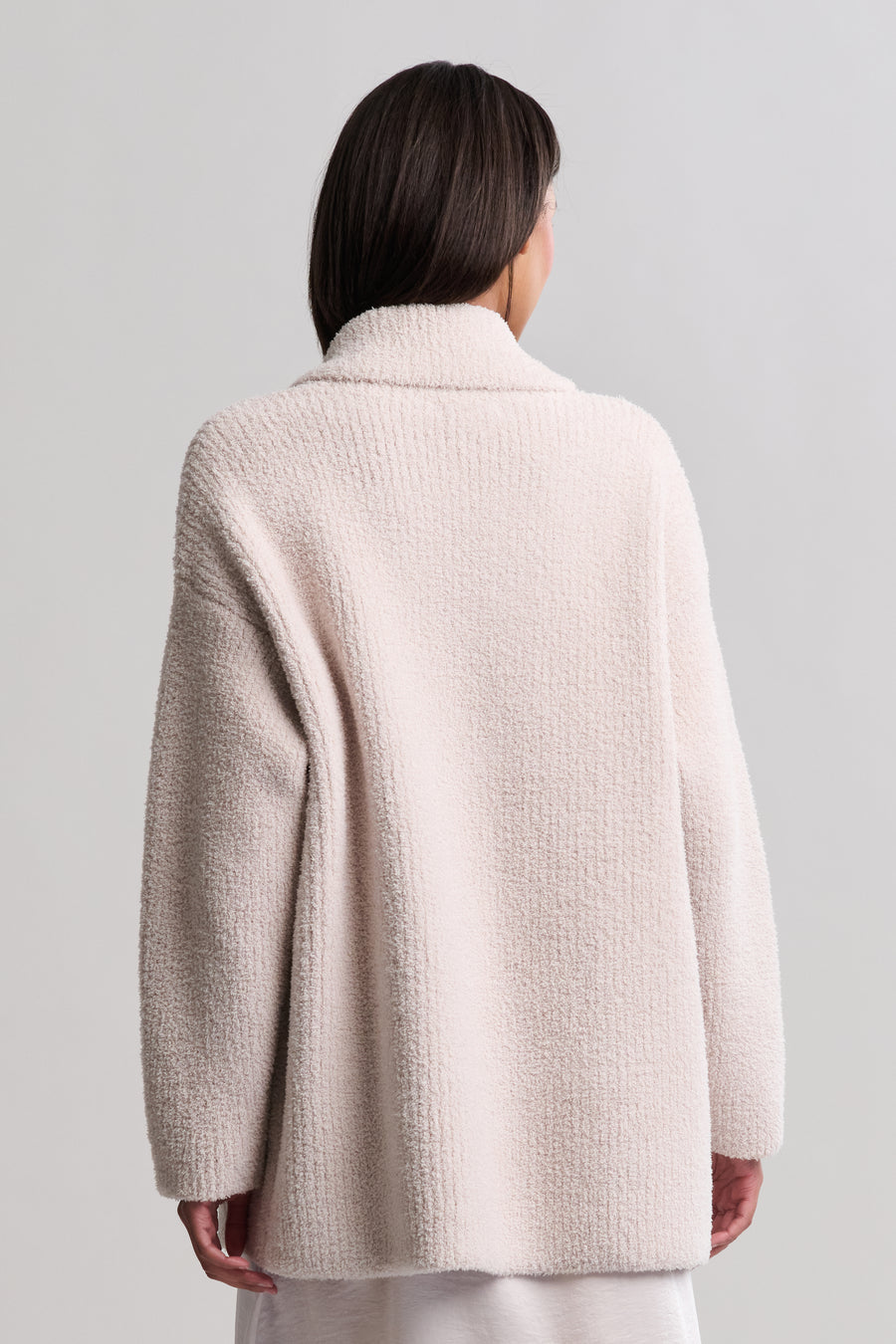 Barefoot Dreams CozyChic® Rib Oversized Notch Collar Blazer- Stone