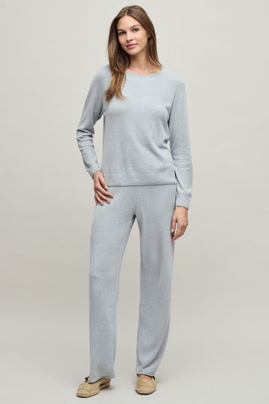 Barefoot Dreams CozyChic Ultra Lite Jersey Roll Pullover & Wide Leg Pant
