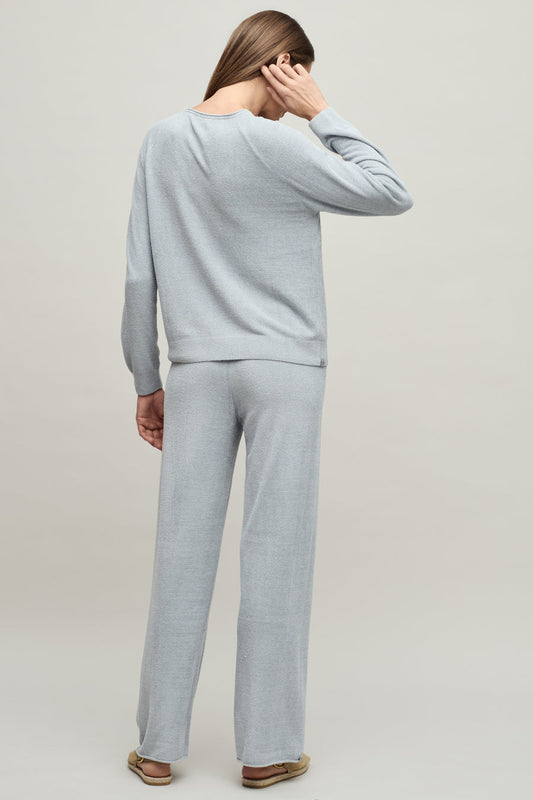 Barefoot Dreams CozyChic Ultra Lite Jersey Roll Pullover & Wide Leg Pant