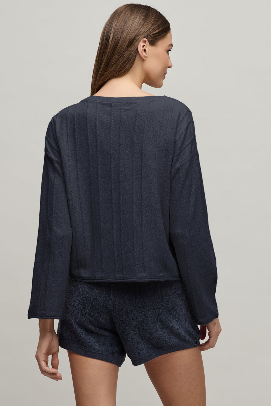 Barefoot Dreams CozyChic Ultra Lite Rope Stitch Boatneck Pullover