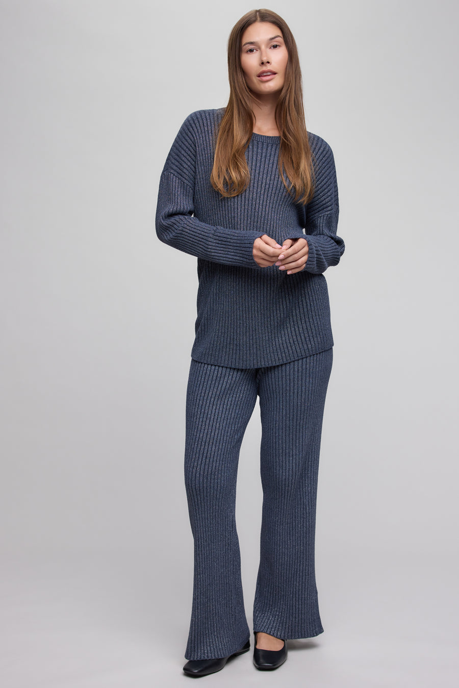 Barefoot Dreams CozyChic Ultra Lite® Lurex Rib Crew Neck Tunic