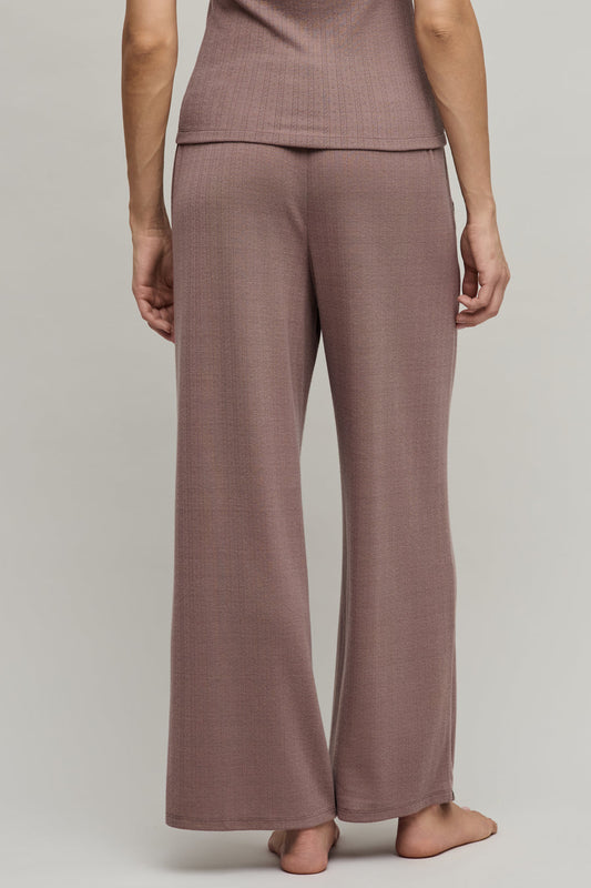 Barefoot Dreams Pointelle Rib Pant With Scallop Trim