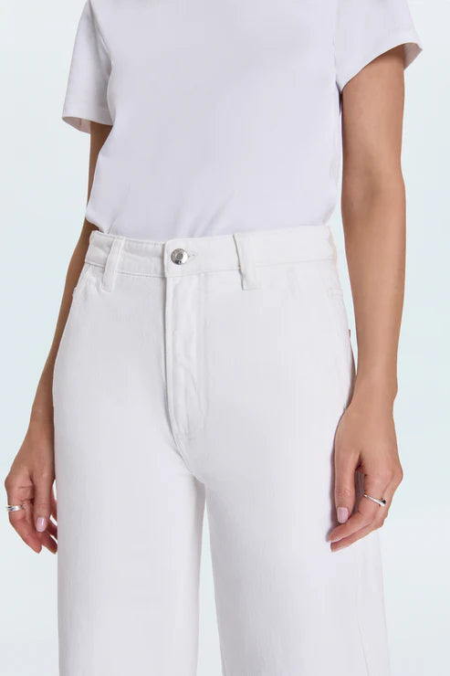 Pistola Beau Seamed Crescent Leg - Paper White