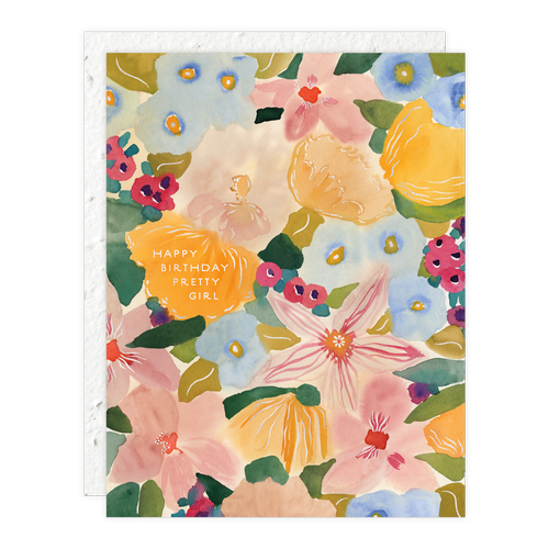 Seedlings Happy Birthday Pretty Girl Card