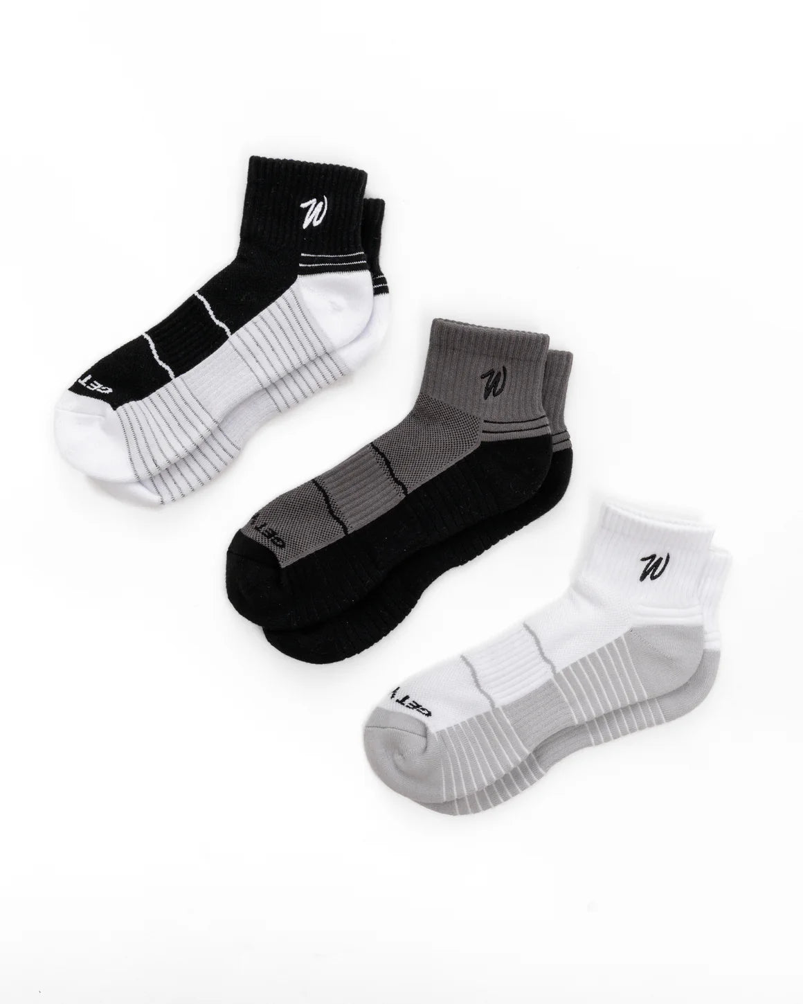 Waggle Men's Wavelength Quarter Socks - 3 Pack