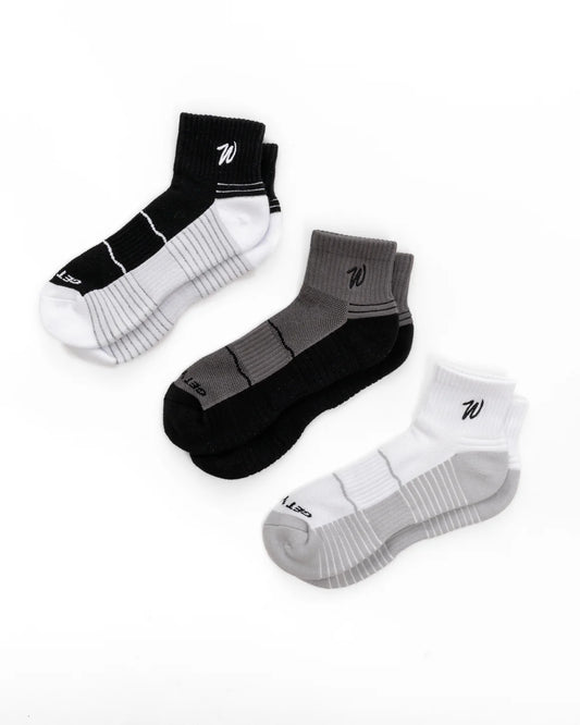 Waggle Men's Wavelength Quarter Socks - 3 Pack