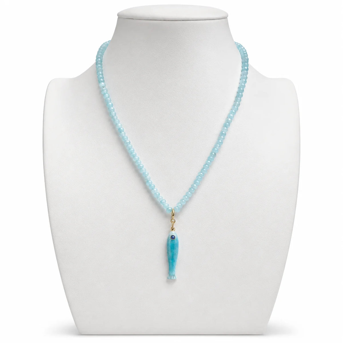 Caryn Lawn Sardinia Enamel Necklace Sky/Turquoise