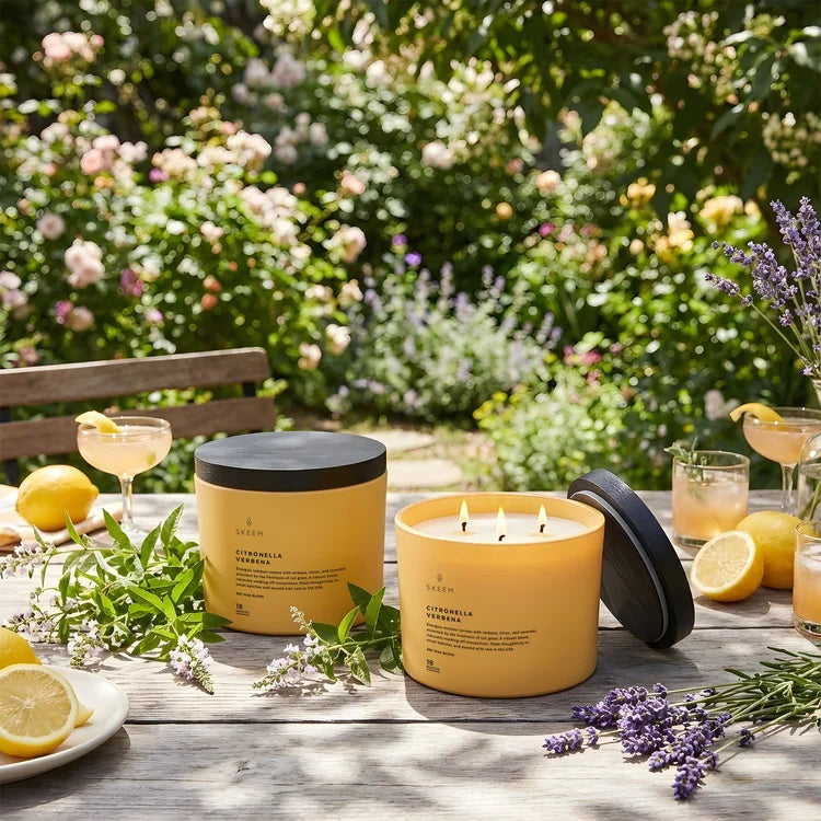 Skeem Verbena Aura Citronella Triple-Wick Candle