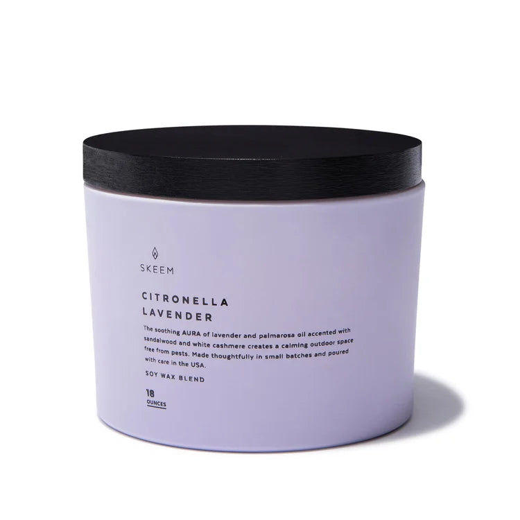 Skeem Lavender Aura Citronella Triple-Wick Candle