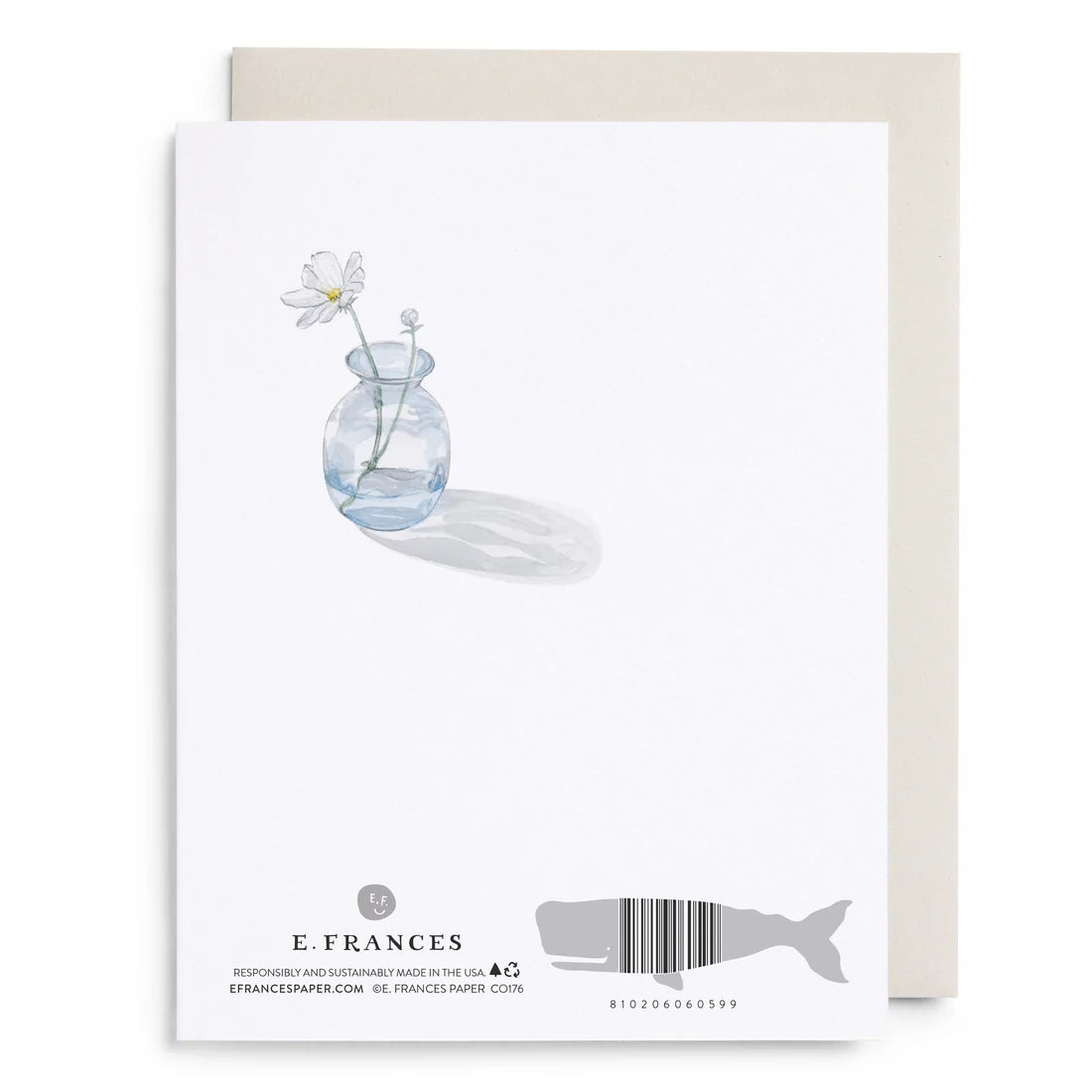E.Frances Bud Vase Sending Love Greeting Card