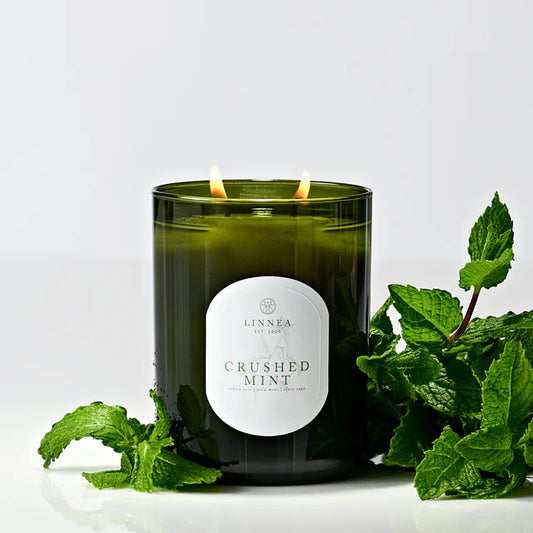 Linnea Crushed Mint Boxed Candle