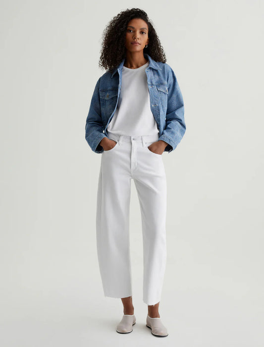 AG Women's Hattie Crop High-Rise Barrel
