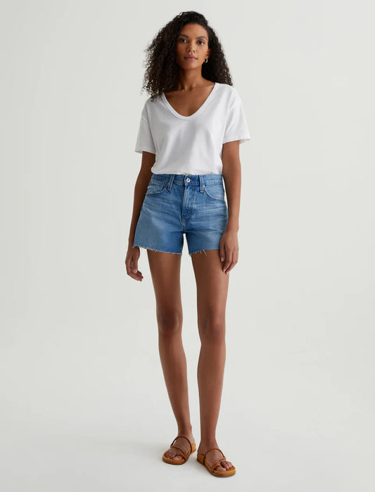 AG Women's Halle High-Rise Relaxed Denim Short