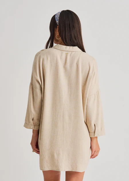 Everyday Sunday Linen Blend Cover-Up Tunic Shirt