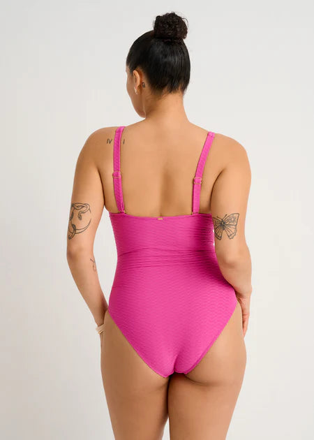 Everyday Sunday Textured One-Piece With Ring