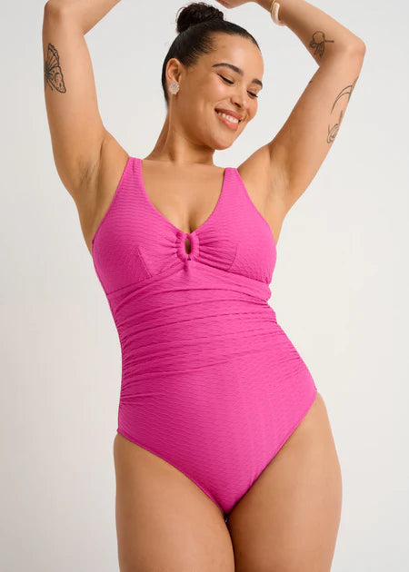 Everyday Sunday Textured One-Piece With Ring