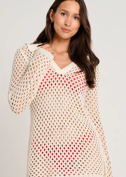 Everyday Sunday Women's Cover-Up Tunic With Collar