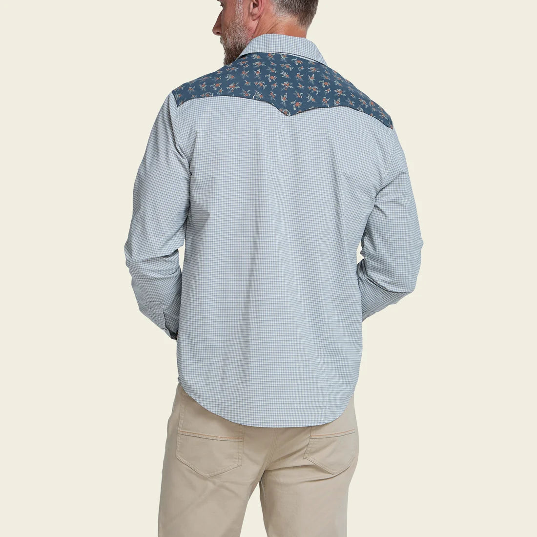 Howler Bros. H Bar B Tech Longsleeve | Rancher Floral | Smoke Blue