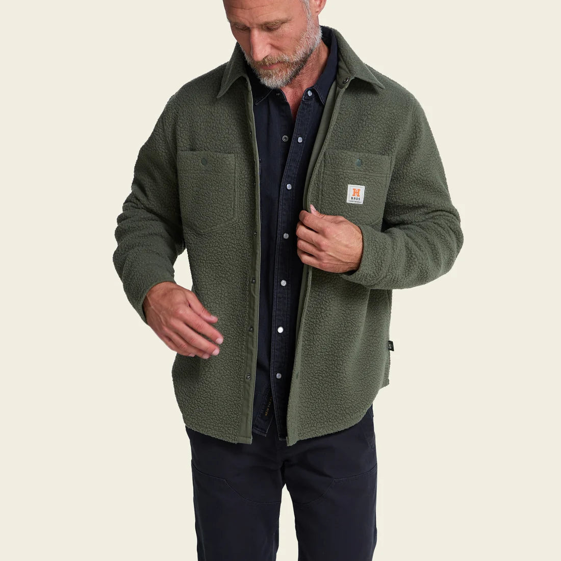 Howler Bros. Allegheny Fleece Overshirt- Beetle