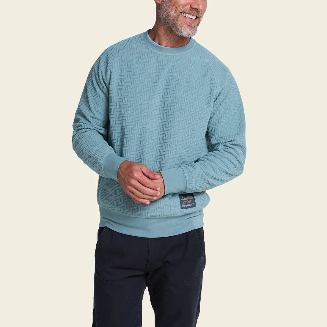 Howler Bros. Eleos Fleece Crewneck- Iron Blue