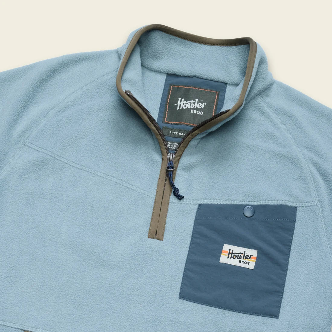 Howler Bros. Free Range Fleece Pullover- Iron Blue
