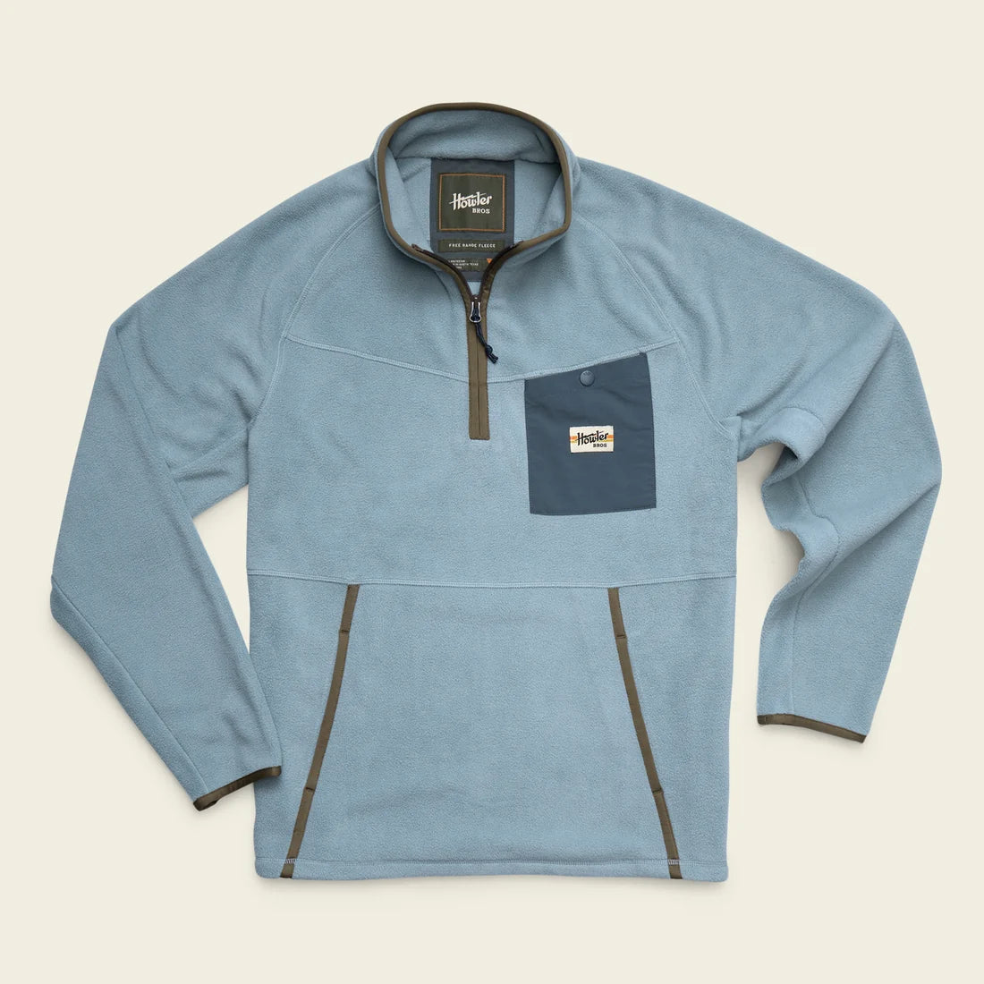 Howler Bros. Free Range Fleece Pullover- Iron Blue