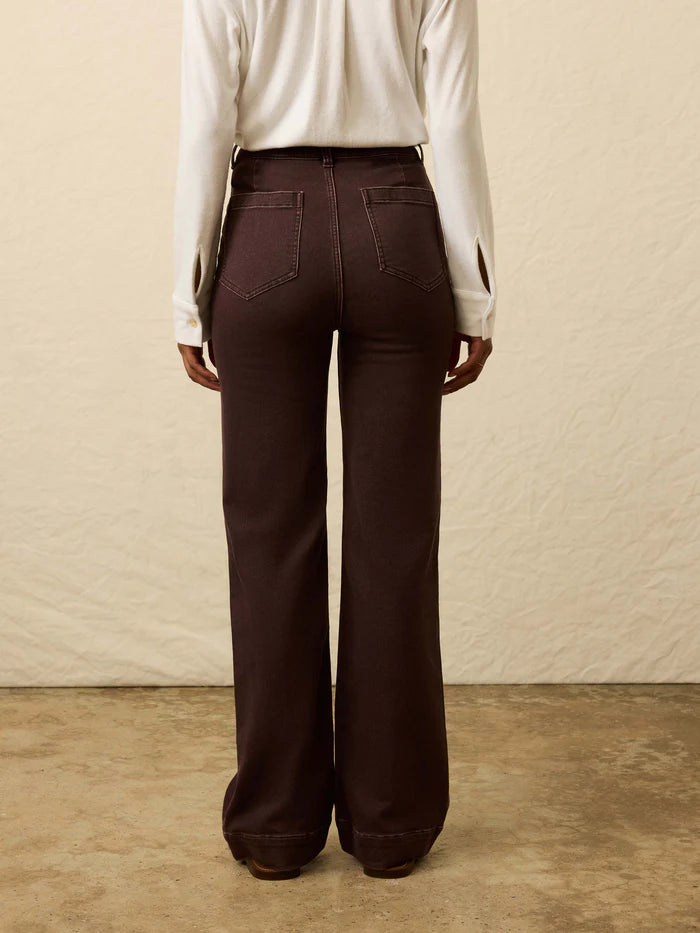 Faherty Stretch Terry Patch Pocket Pant - Northern Brown