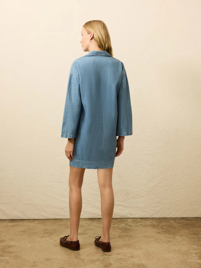 Faherty Linen Denim Sail Away Dress - Bluecrest Wash