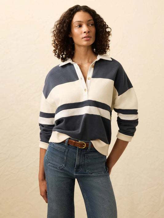 Faherty Women's High Standard Fleece Rugby - Retro Moon