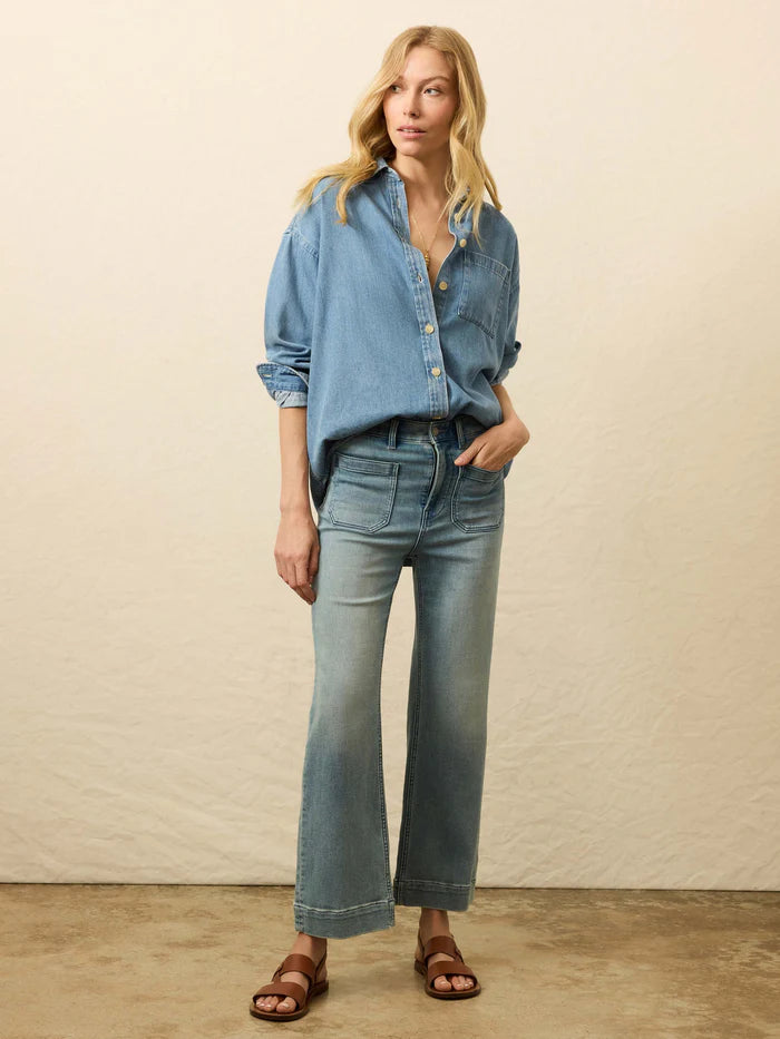 Faherty Women's Sunfair Denim Relaxed Shirt