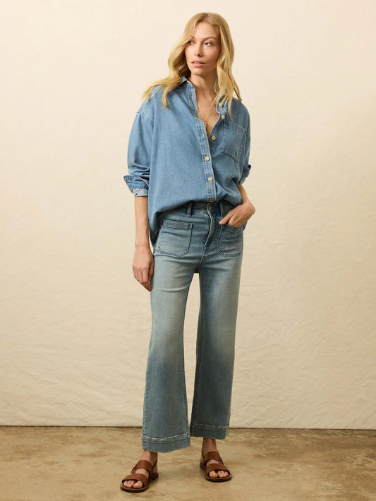 Faherty Women's Sunfair Denim Relaxed Shirt