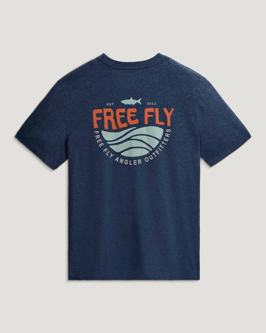 Free Fly Men's Blue Edge Pocket Tee