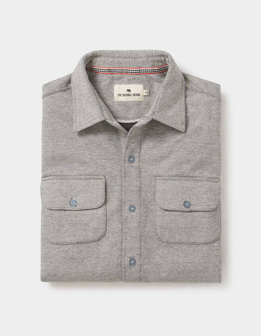 Normal Brand Textured Knit Shirt In Graphite