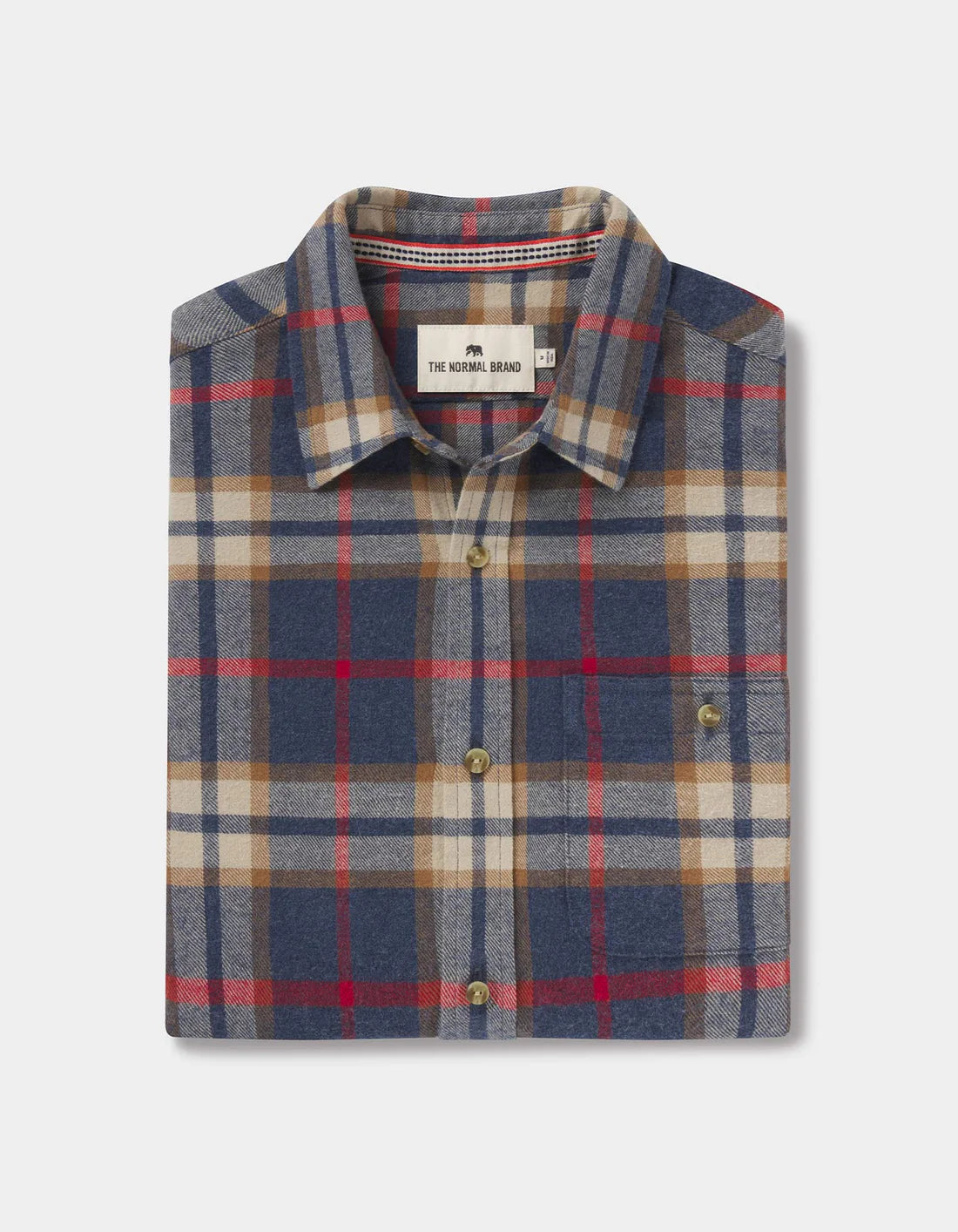 Normal Brand Hudson Double Brushed Flannel In Eventide Plaid