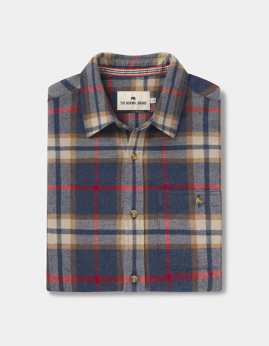Normal Brand Hudson Double Brushed Flannel In Eventide Plaid